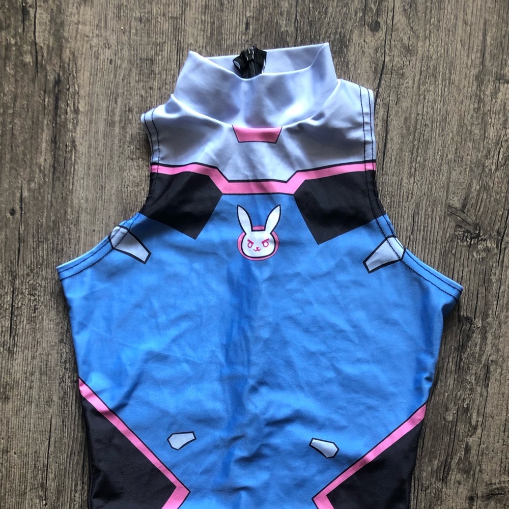 D. Va Cosplay High Cut Leotard Lingerie One-Piece Bodysuit